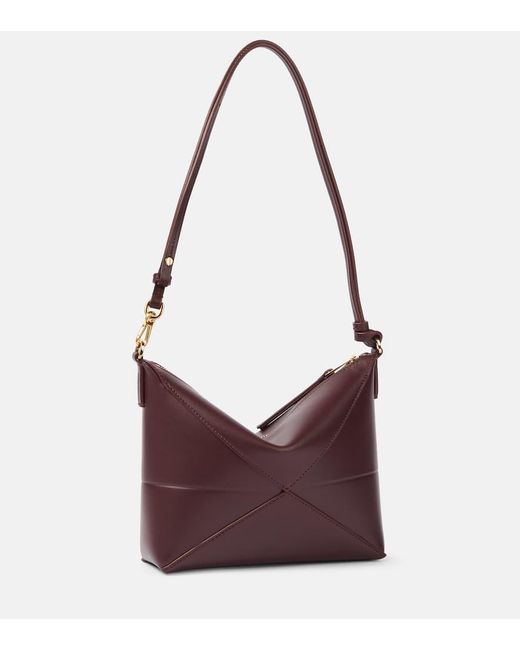 Borsa A Spalla Puzzle Fold di Loewe in Purple
