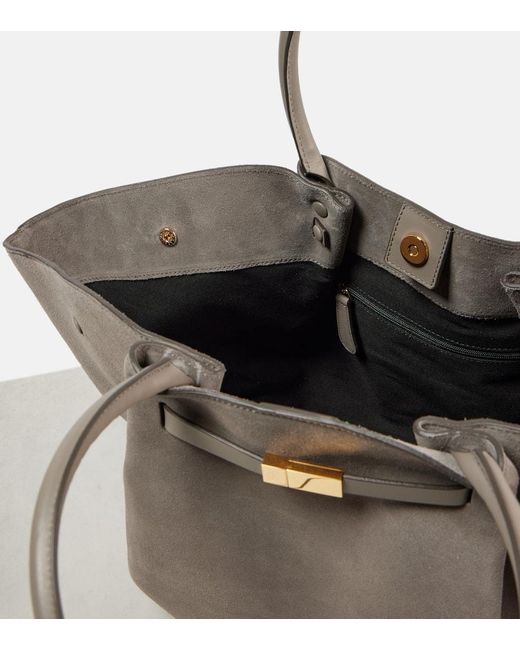 DeMellier London Gray New York D90 Suede Tote Bag