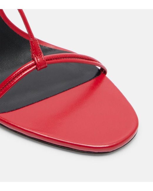 Jude Red Mixer Leather Slingback Sandals