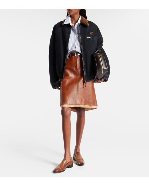 Miu Miu Black Logo Denim Jacket