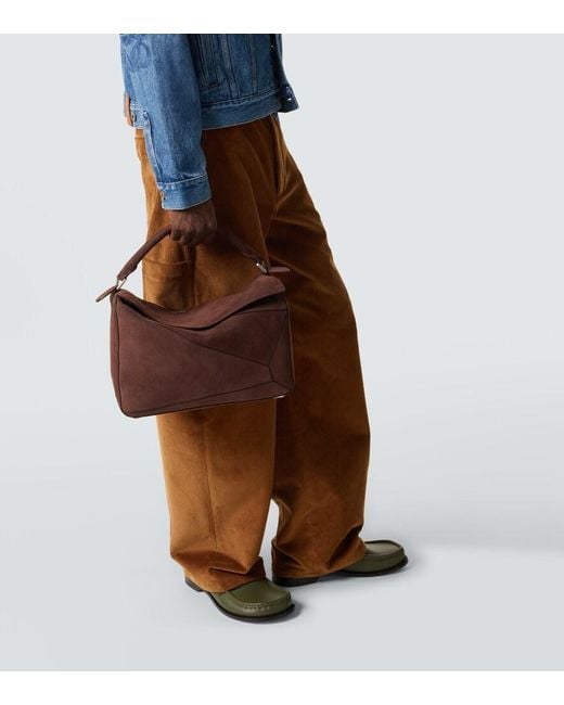 Borsa Puzzle Large di Loewe in Brown da Uomo