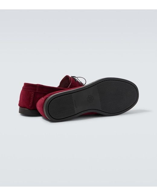 Saman Amel Red City Moc Suede Boat Shoes for men