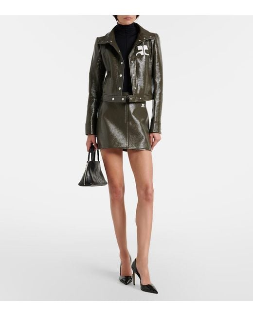Courreges Green Cotton-Blend Vinyl Jacket