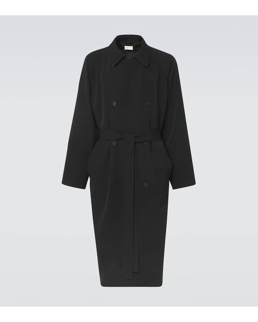 The Row Black Kolden Belted Wool Coat for men