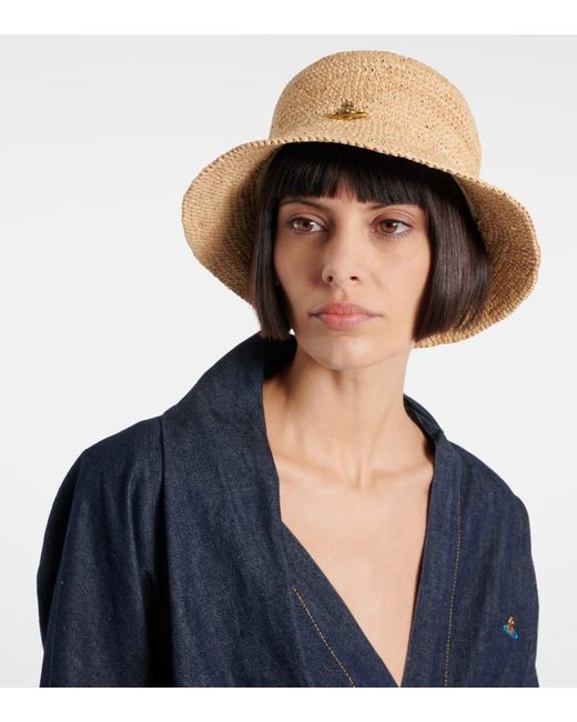 Vivienne Westwood Natural Hut Orb Aus Raffiabast