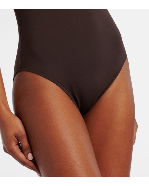 Nili Lotan Black Gathered Swimsuit