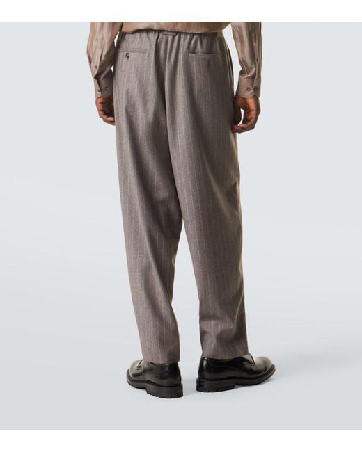 Giorgio Armani Brown Pinstripe Virgin Wool Suit for men