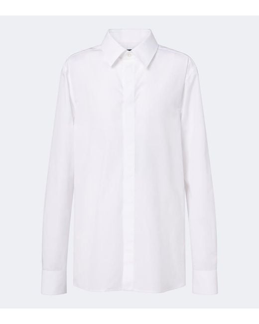 Gucci White Cotton Poplin Shirt
