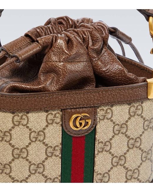 Gucci Bucket-Bag Ophidia GG aus Canvas in Brown für Herren