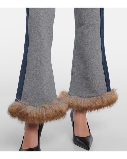 Balenciaga Gray Embroidered Low-Rise Cotton Capri Pants