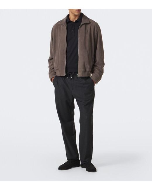Agnona Black Virgin Wool Slim Pants for men