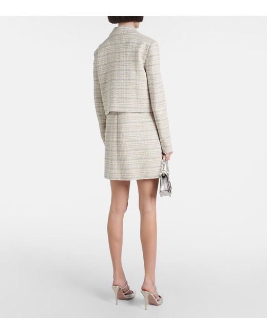 Valentino White Mossi Cotton-Blend Jacket