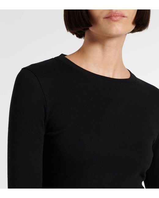 Nili Lotan Black Emelie Cotton Jersey T-Shirt