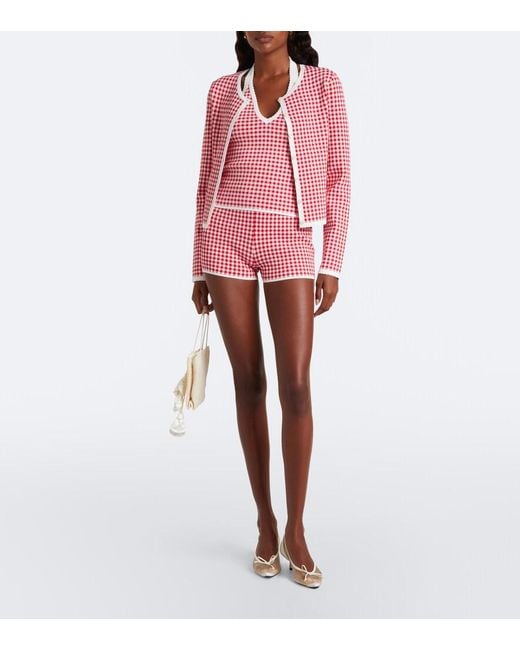 Posse Red Micah Gingham Halterneck Top