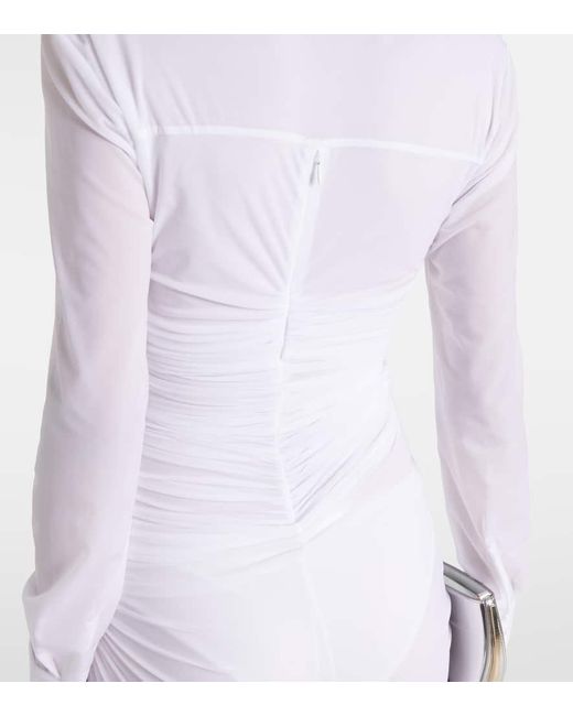 Abito lungo Venus Plunge in jersey di Christopher Esber in White