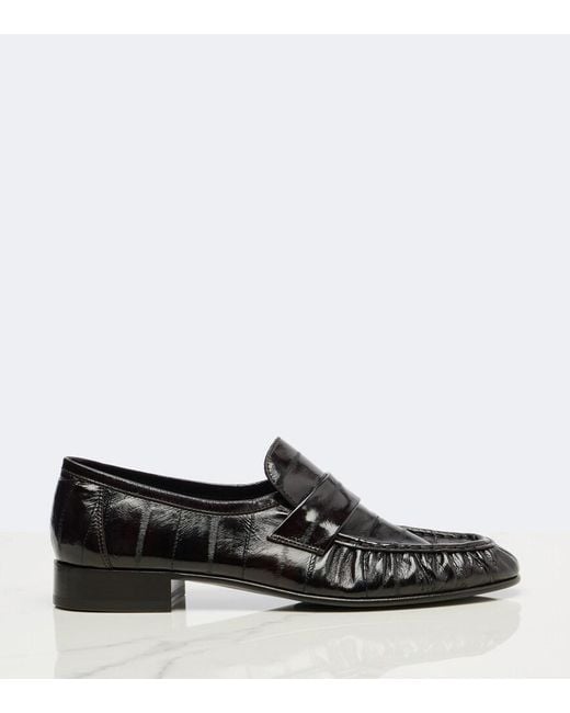 The Row Black Soft Leather Loafers