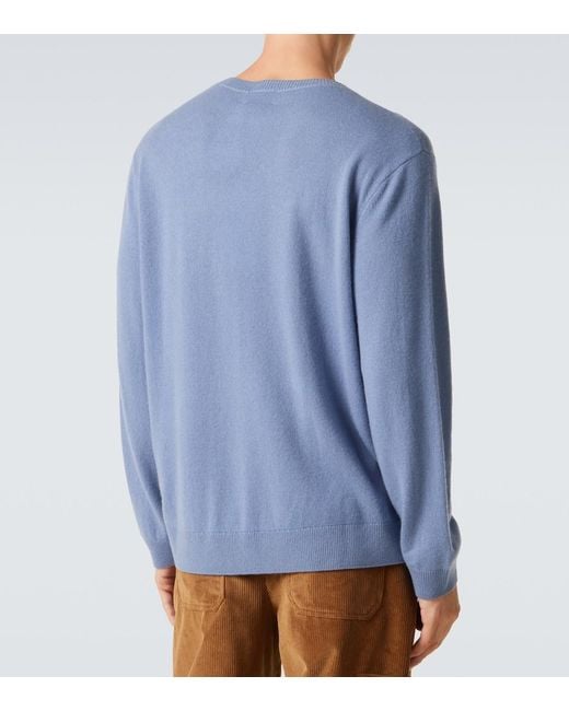 LeKasha Blue Colmar Cashmere Sweater for men