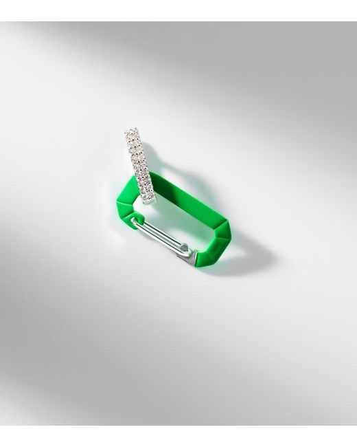 Eera Green Small Chiara 18Kt And Diamond Single Earring