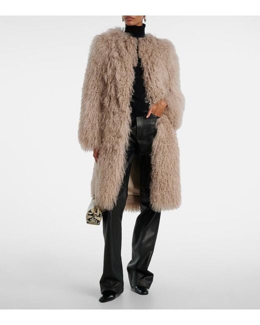 Yves Salomon Natural Shearling Coat
