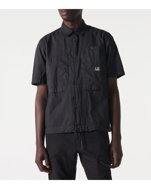 Camicia Light Microweave di C P Company in Black da Uomo