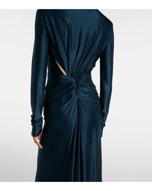 Robe Longue En Satin Victoria Beckham en coloris Blue