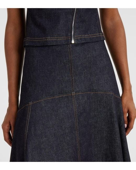Jacquemus Blue Midirock Triangle De-Nimes Aus Denim