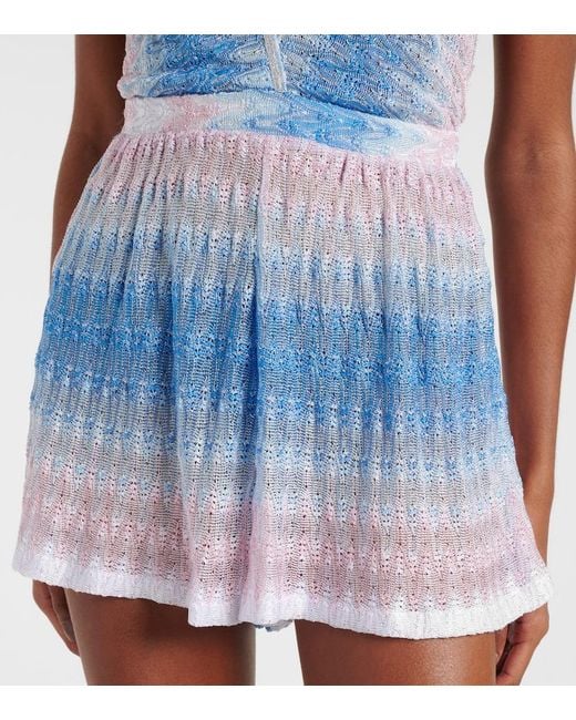 Missoni Blue Zigzag Ombre Lame Romper