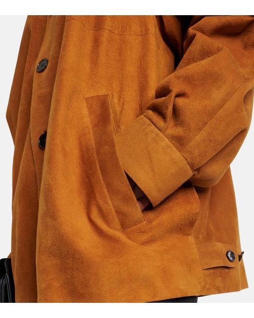 The Row Brown Sedor Suede Jacket