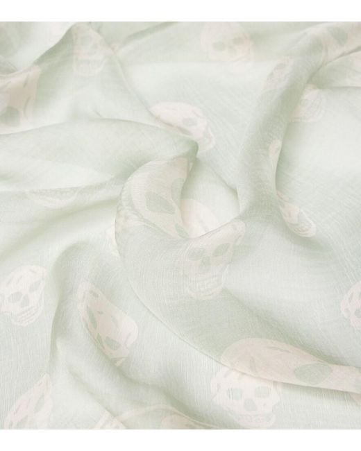Sciarpa Skull di McQueen in White