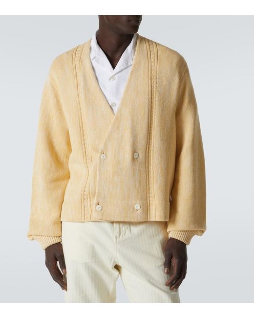 Bode Natural Cotton Cardigan for men