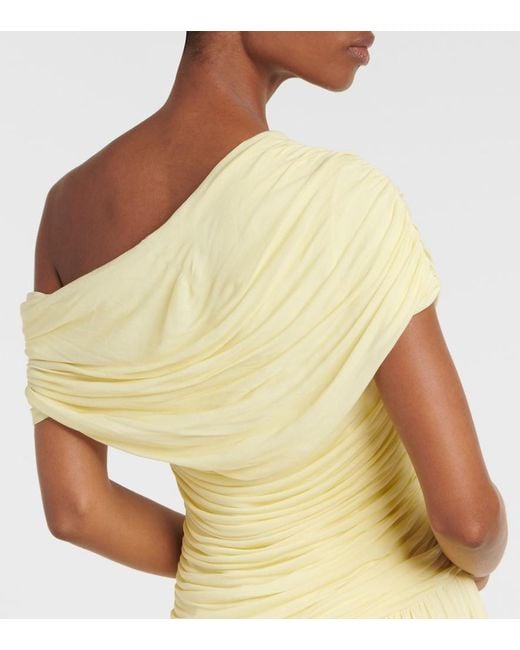 Jonathan Simkhai Yellow Rhiannon Gathered Jersey Maxi Dress