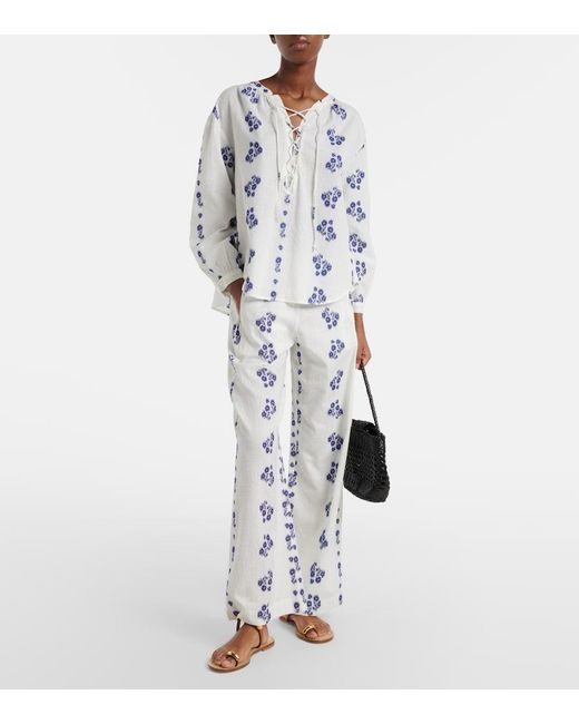 Velvet White Nellie Wide-Leg Pants