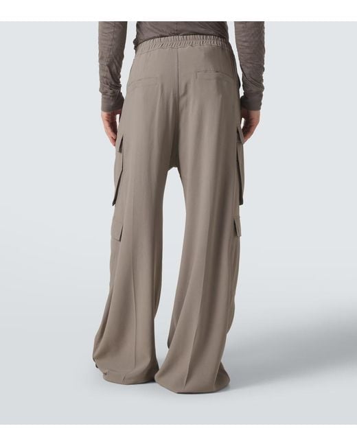Rick Owens Gray Cargobelas Cady Cargo Pants for men