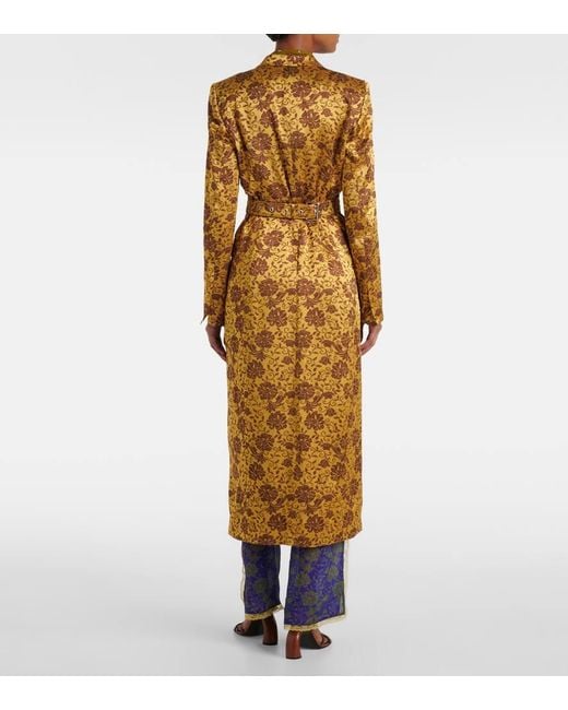 Dries Van Noten Metallic Mantel Rilly Aus Jacquard