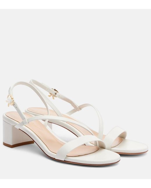 Gianvito Rossi White Betsey 45 Leather Sandals
