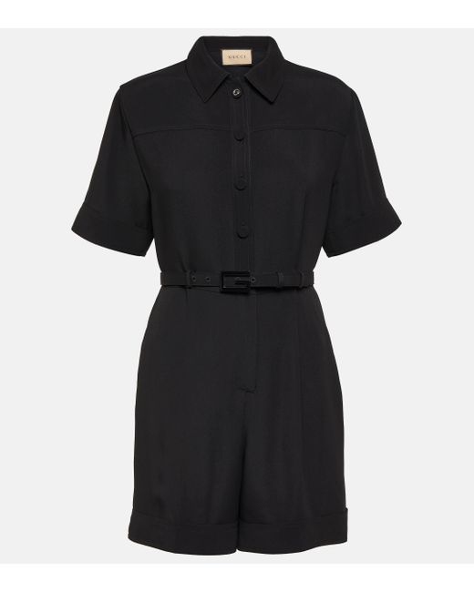 Gucci Black Belted Playsuit