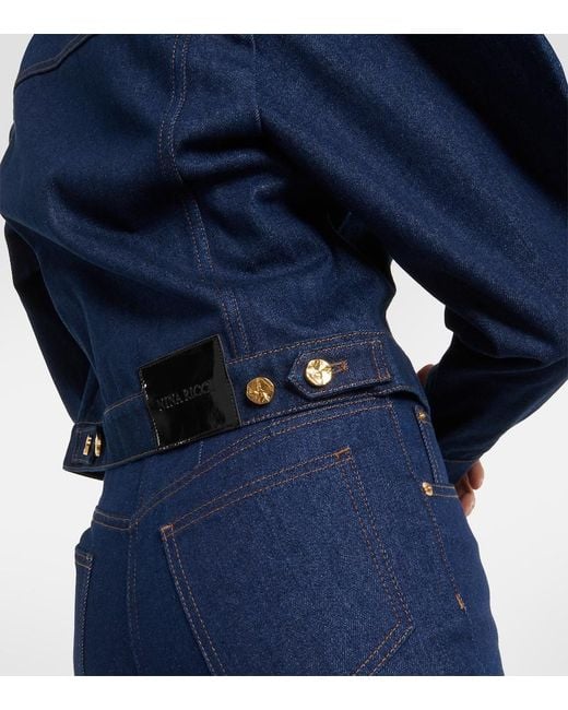 Nina Ricci Blue Cropped Denim Jacket