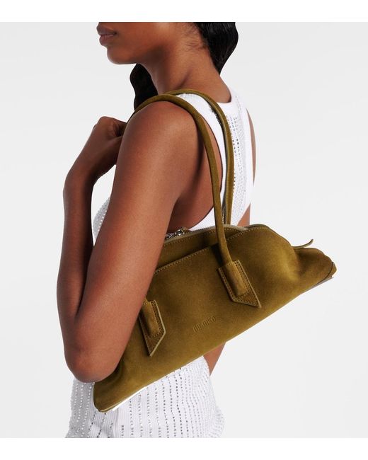 The Attico Metallic La Passeggiata Small Suede Tote Bag