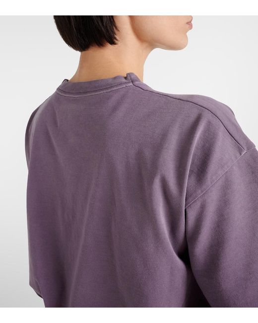 Maison Margiela Purple T-Shirt aus Baumwoll-Jersey