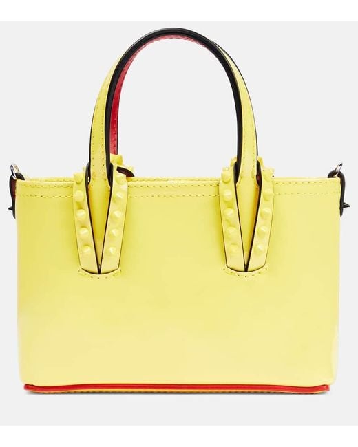 Christian Louboutin Yellow Cabata Patent Leather Tote Bag