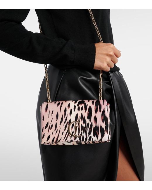 Christian Louboutin Multicolor Loubi54 Clutch Gigi Silk-Satin Clutch Bag