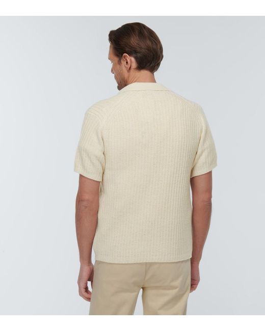 AURALEE Ribbed-knit Cotton And Wool Top in Natural for Men | Lyst