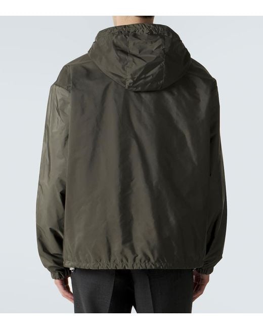 Prada Green Re-Nylon Reversible Leather-Trimmed Jacket for men