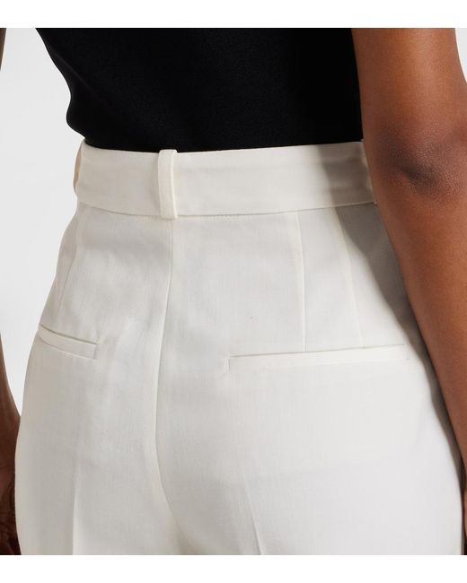 Rohe White Wool-Blend Wide-Leg Pants
