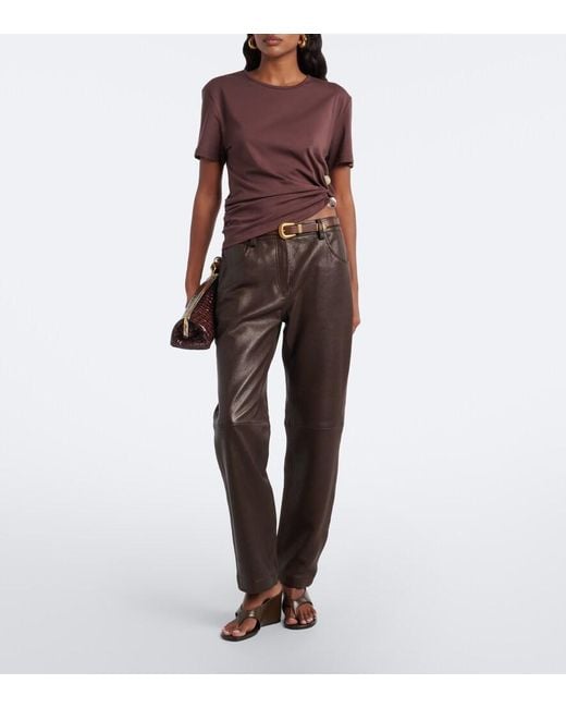 Christopher Esber Brown Bree Quartz Cotton Jersey T-Shirt