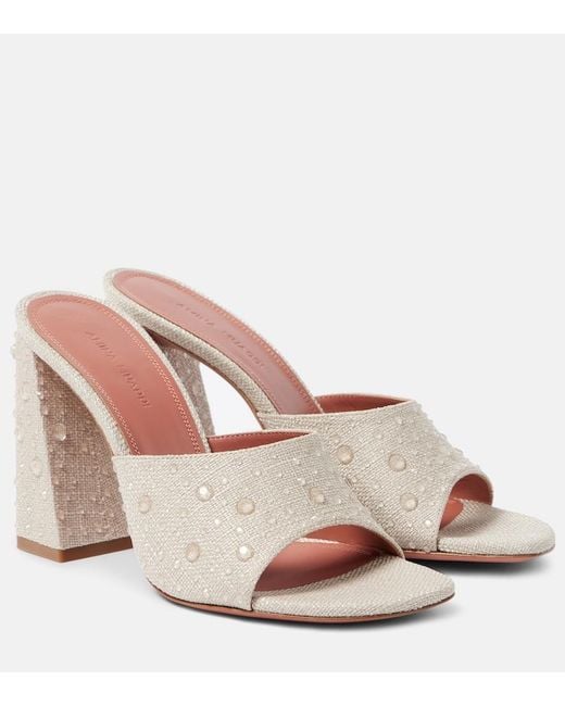 AMINA MUADDI Pink Brigitte Slipper 95 Mules