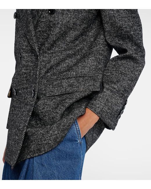 Dolce & Gabbana Black Jacke Aus Einem Wollgemisch