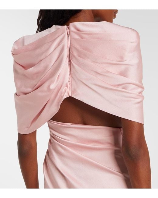Stella McCartney Pink Robe Aus Satin