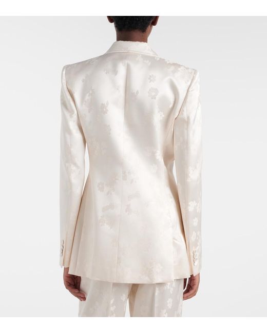 Gabriela Hearst Natural Aleah Embroidered Silk Blazer