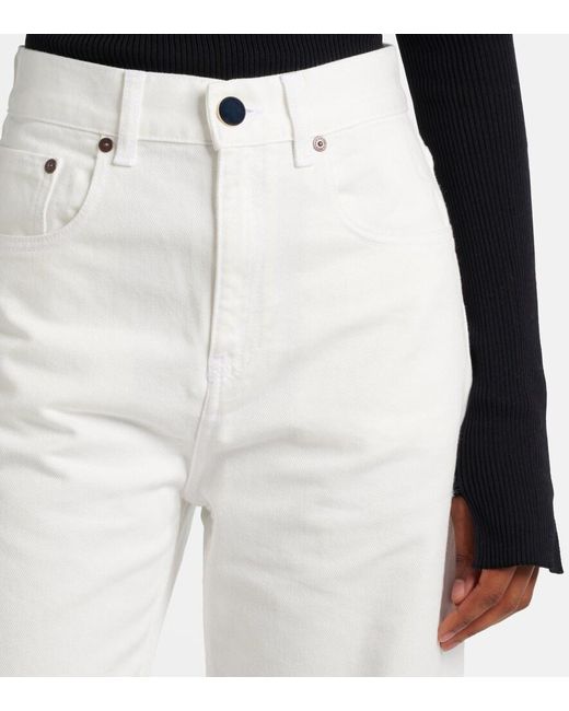 Victoria Beckham White Straight Jeans